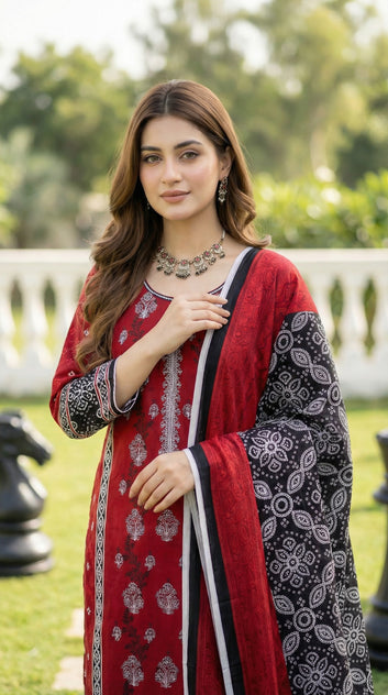 3 PCS Shiffon Lawn Un-Stitch - PU01332