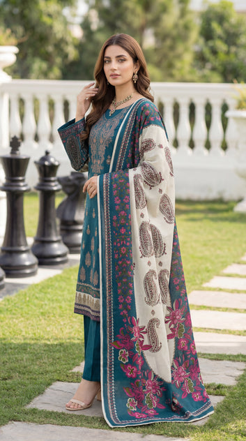 3 PCS Shiffon Lawn Un-Stitch - PU01333