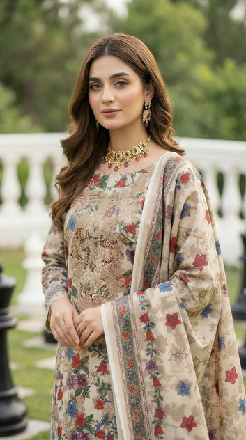 3 PCS Shiffon Lawn Un-Stitch - PU01335