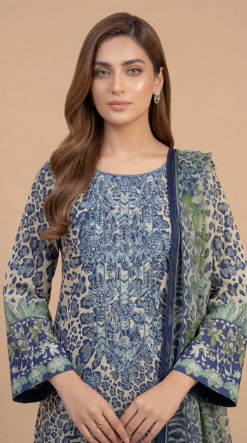 3 PCS Lawn Un-Stitch - PU01339