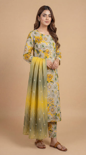 3 PCS Lawn Un-Stitch - PU01340