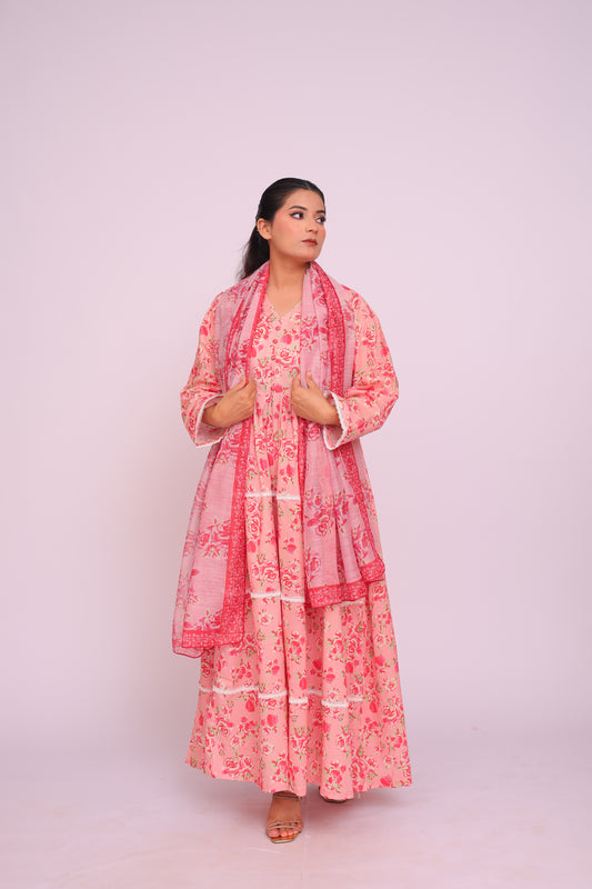 Rosy Garden –  3 Piece Printed Stitched - PP0583