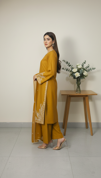 Embroidred 3 Piece Suit-PE00806