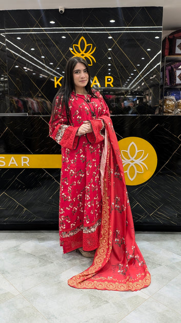 Embroidred 3 Piece Suit ( F Arts ) ( 0515 )-PE00819