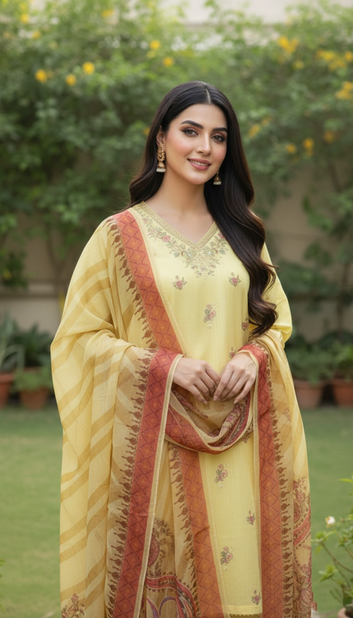 Ladies 3 PC Stitched Suit  - PE00923