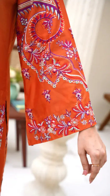 Ladies 3 Pc Stitched Suit  - PL00692
