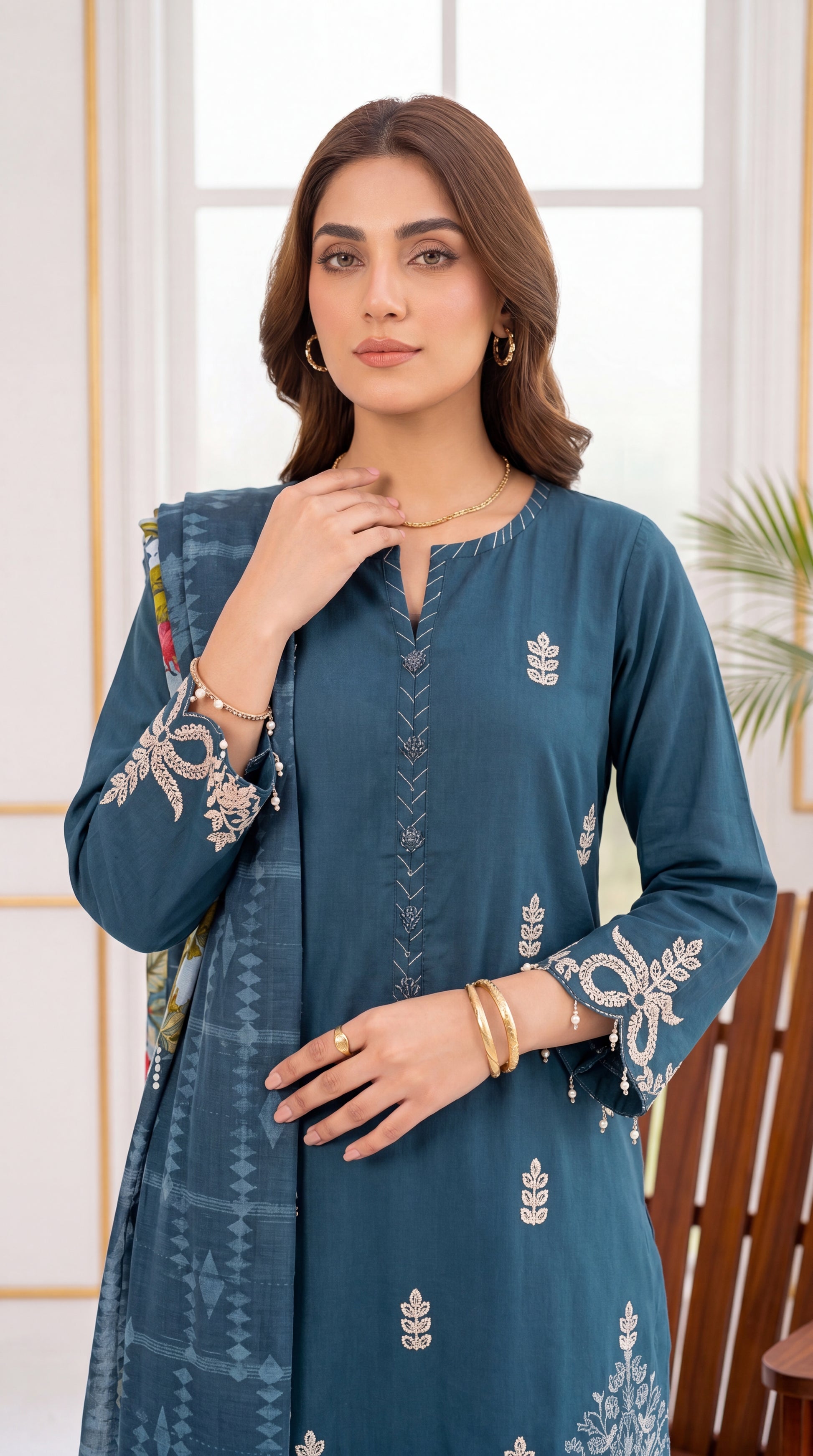 Blush Pink Festive Emb & Chikankari Work 3 Piece Women Suit - PL00722 ZINK / SML