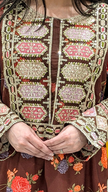 Embroided 3 Pc Suit (A&A)-PL00786