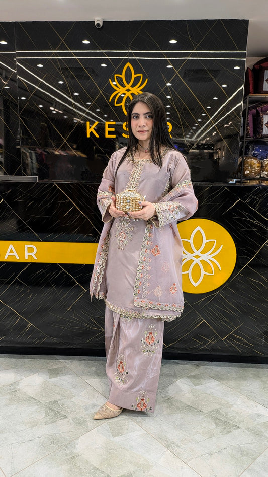 Ladies 3 Piece Suit Embroided ( M185 )-PL00808