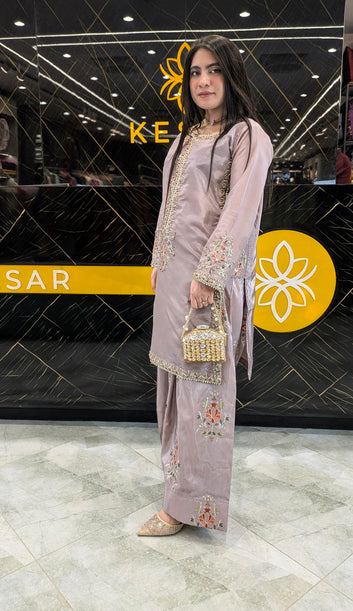 Ladies 3 Piece Suit Embroided ( M185 )-PL00808