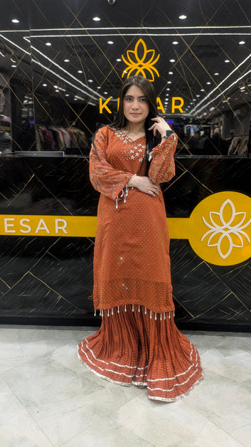 3 Pc Embroided Suit ( Fam ) ( 001 )-PL00820