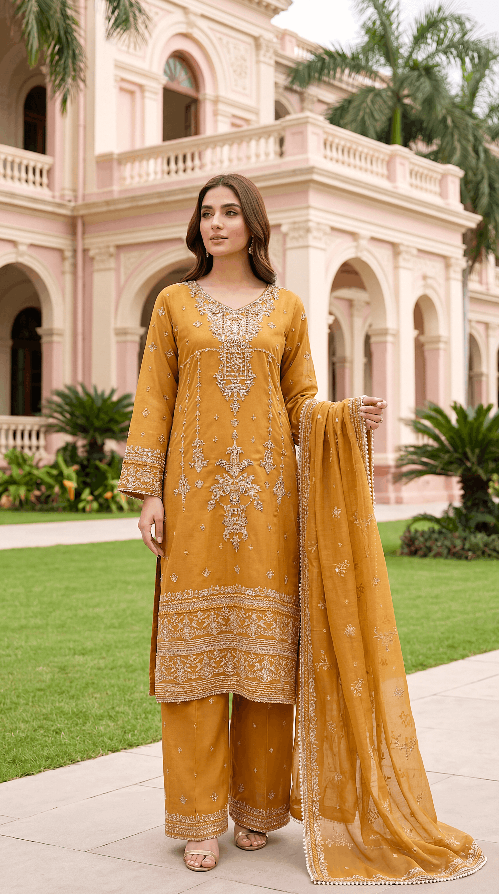 Ladies Party Wear Suit PL00842 Heavy Sequins Embroidery 3 Piece MASTERD / MED