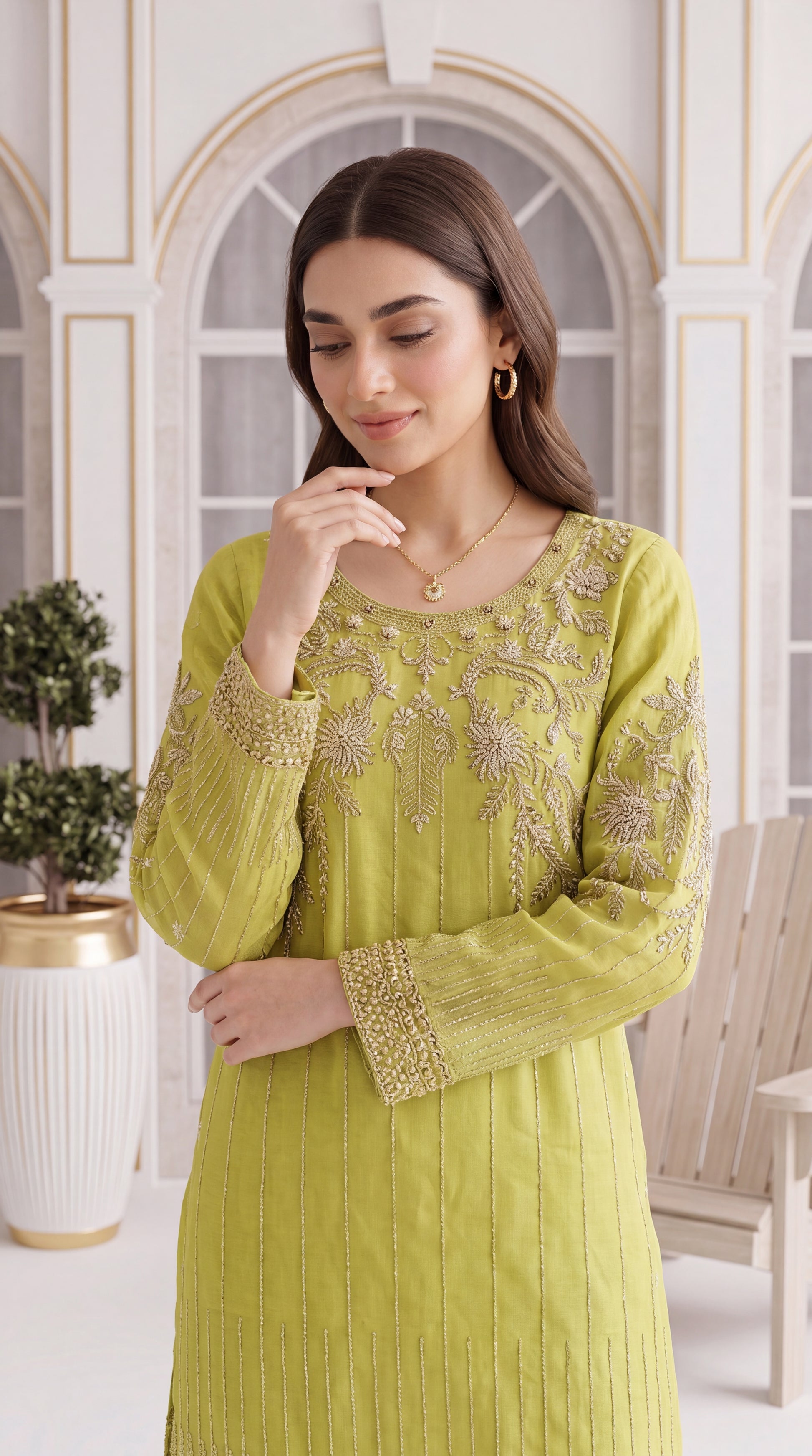 Denim Blue RTW Style & Summer Breathable 3 Piece Women Suit - PL00843 LIGHT GREEN / MED