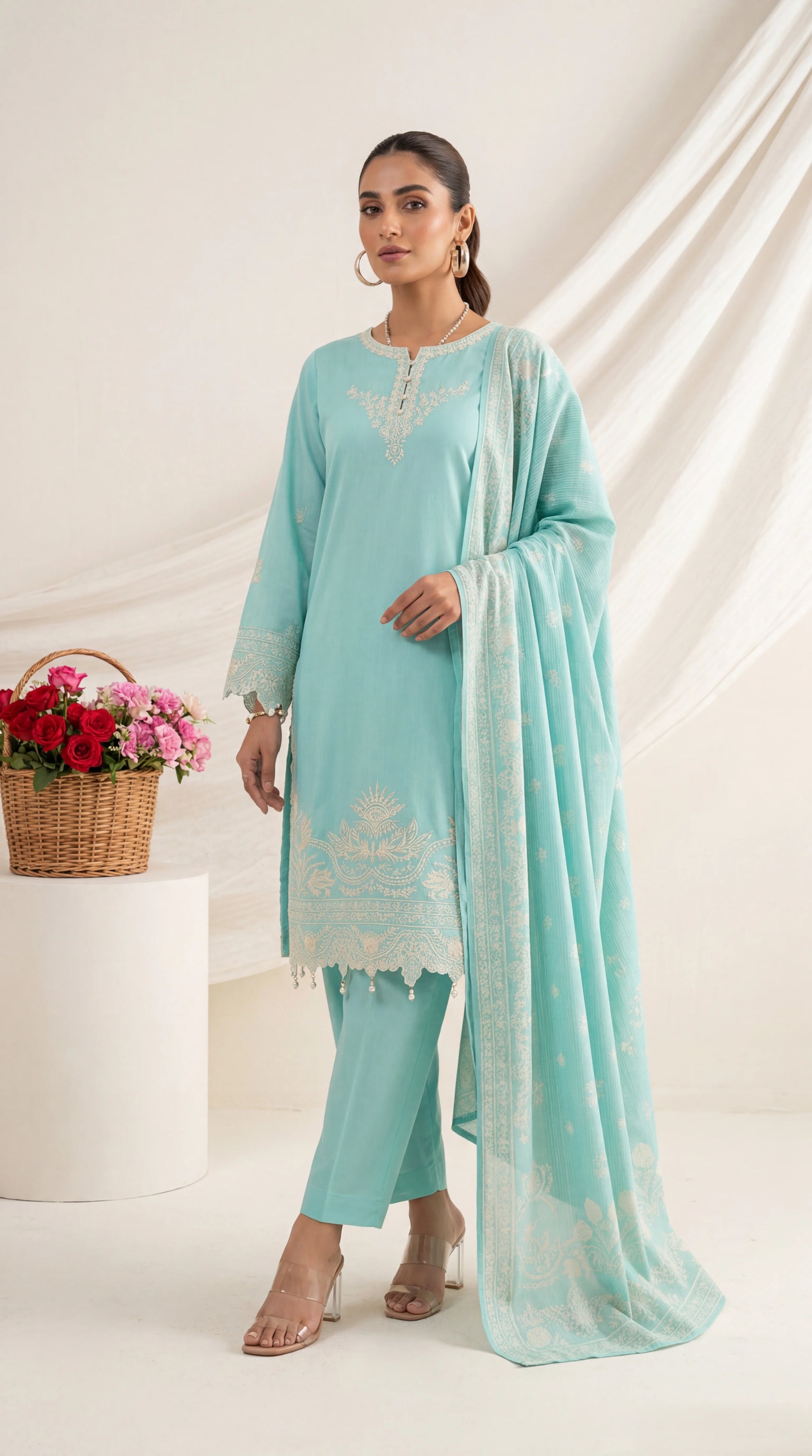Ladies 3 Pc Stitched Suit - PL00941 FEROOZY / SML