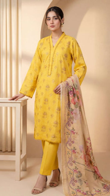 Ladies 3 Pc Stitched Suit  - PL00982