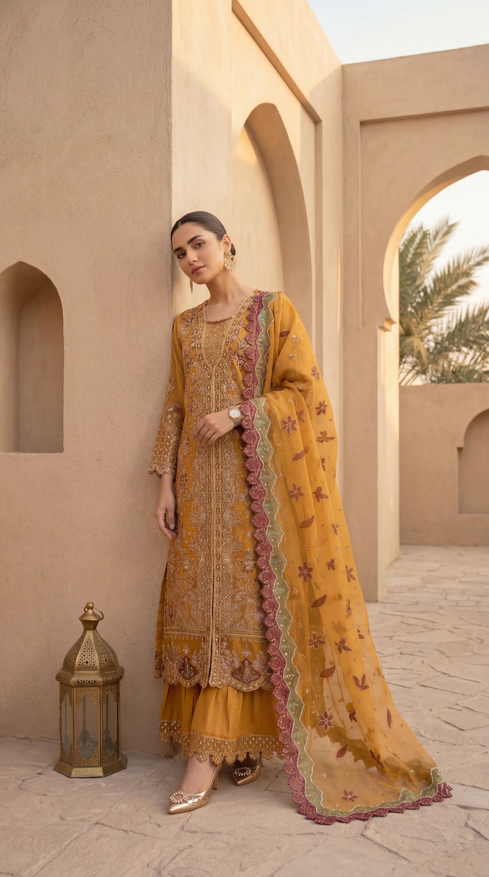 Ladies Luxury Organza Suit PL01125 3 Pc MASTERD / SML