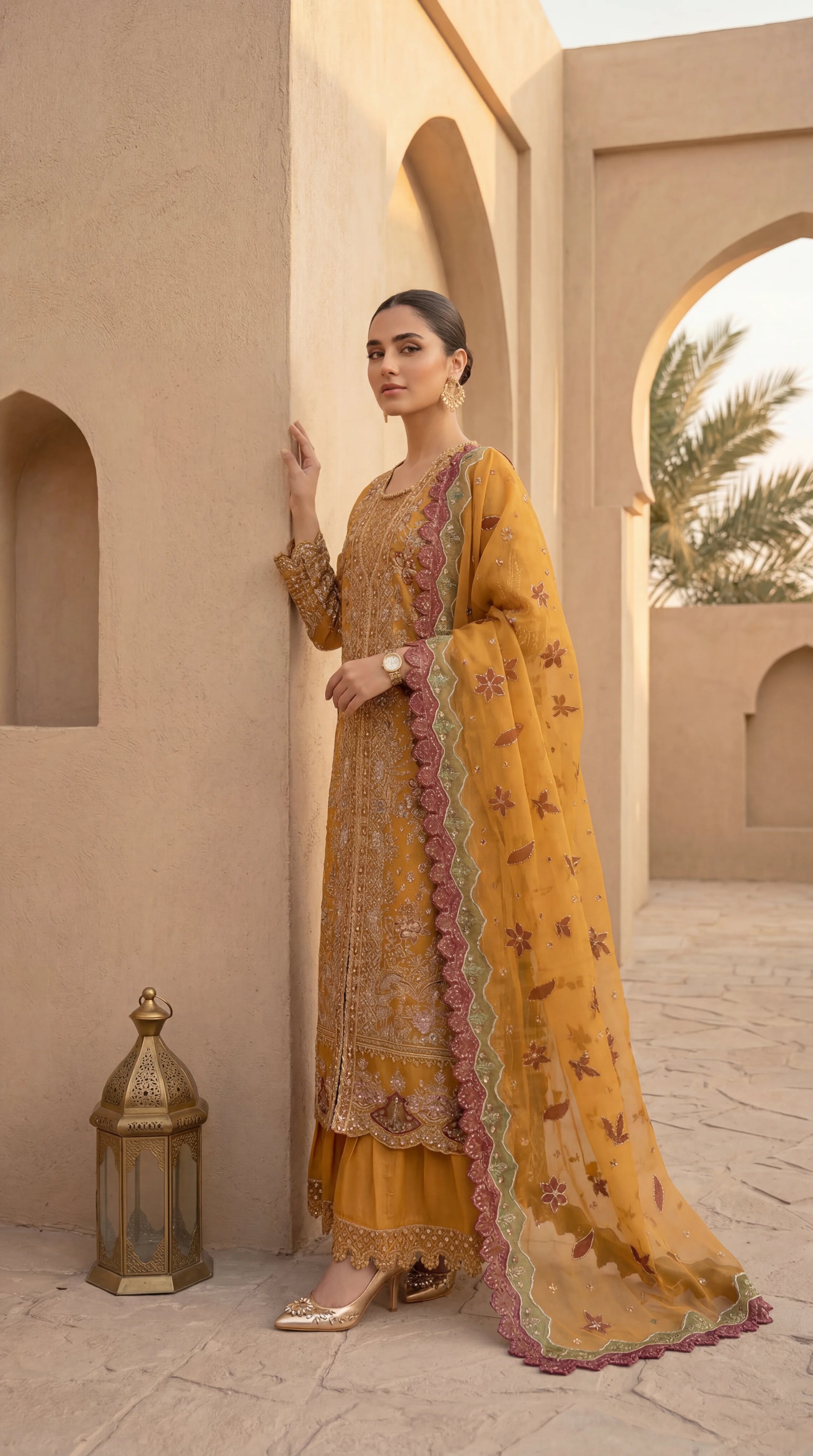 Ladies Luxury Organza Suit PL01125 3 Pc MASTERD / SML