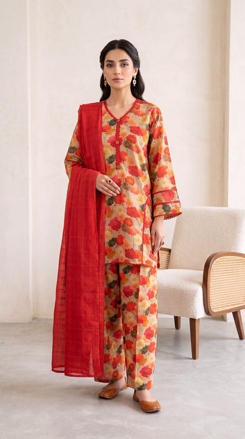 Ladies Floral Printed Co-Ord Set PP01179 Multicolor Blossom Print 2 Piece MASTERD / SML