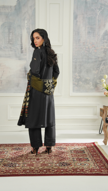 3-PC Casual Embroidered   Stitched Suit - PP00232