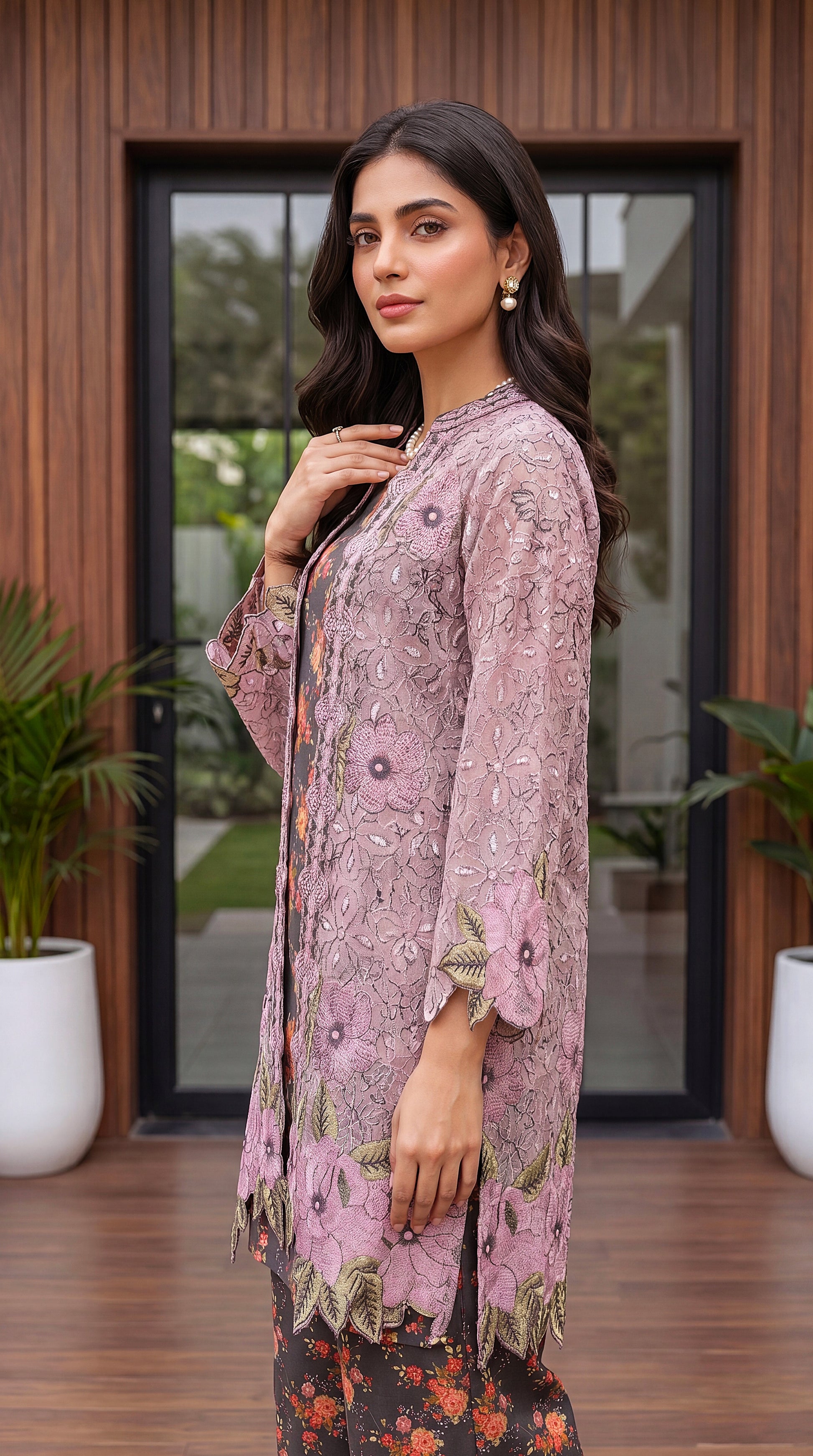 Bottle Green Comfortable Stitching & Daily Wear Print 3 Piece Women Suit - PP00296 PURPLE / SML