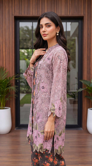 Bottle Green Comfortable Stitching & Daily Wear Print 3 Piece Women Suit - PP00296 PURPLE / SML