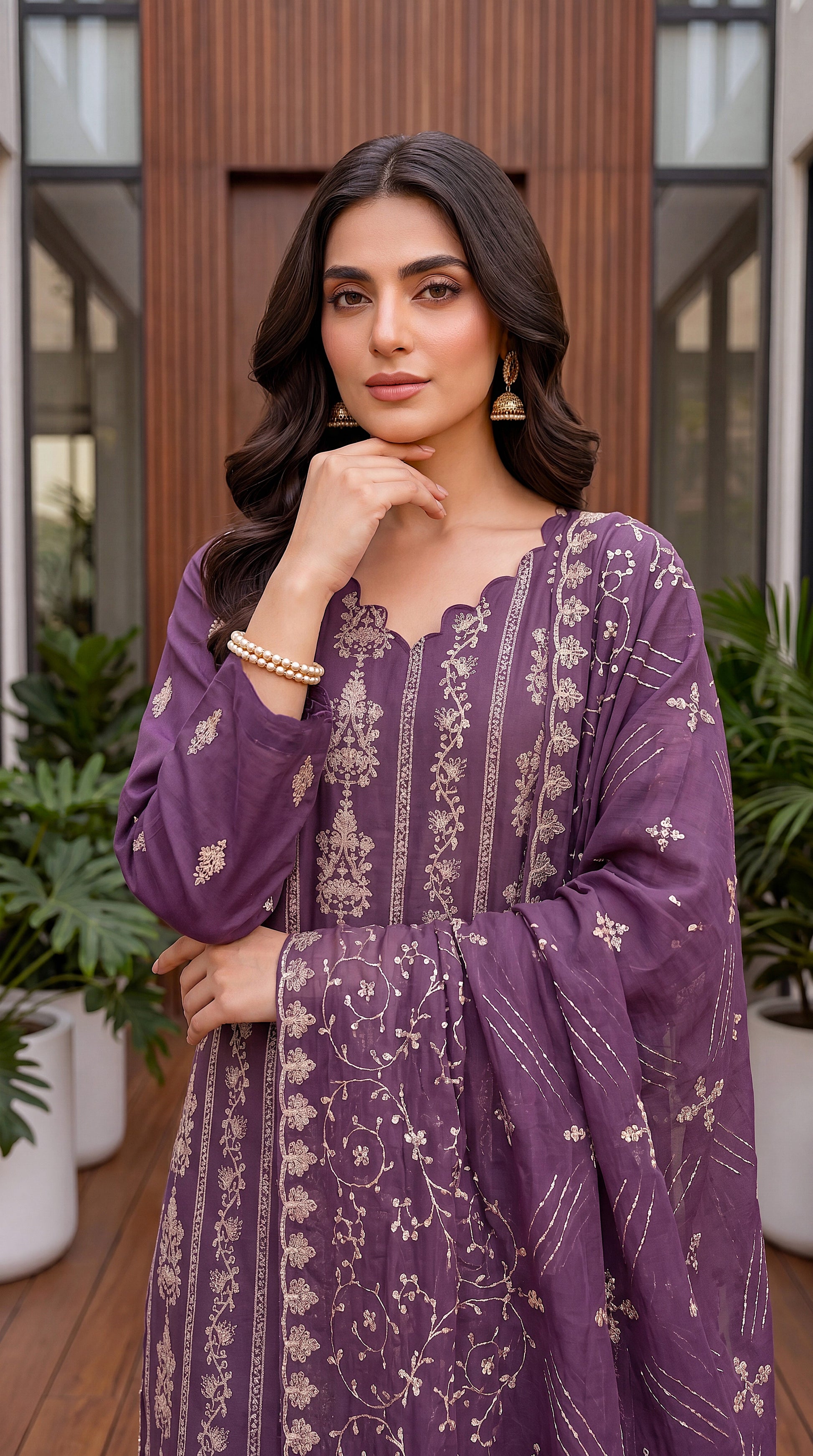 Seafoam Green All Season Wear & Summer Breathable 2 Piece Women Suit - PP00308 PURPLE / SML