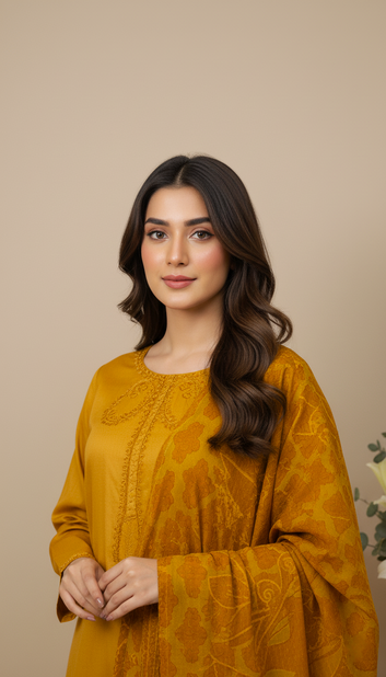 Embroided 3 Pc Suit-PP00790