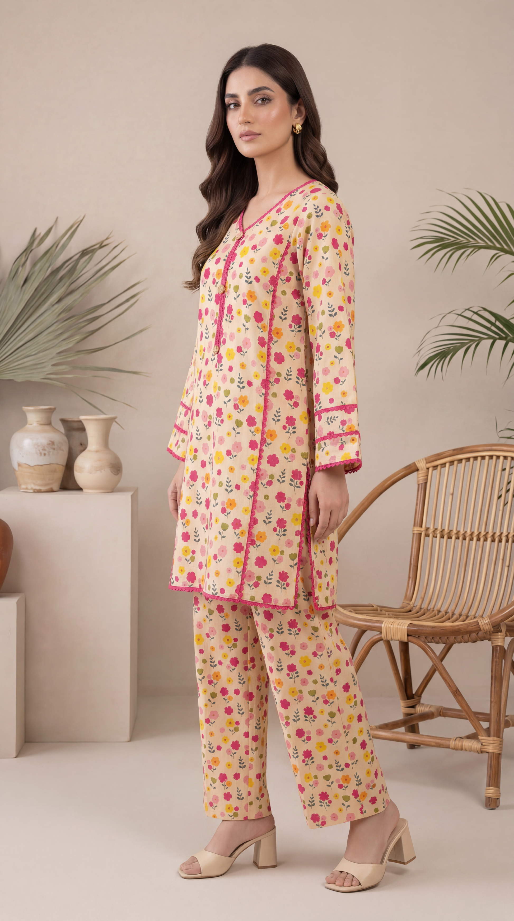 Lawn Floral Printed PP01219 2 Pc Soft Texture SKIN / SML