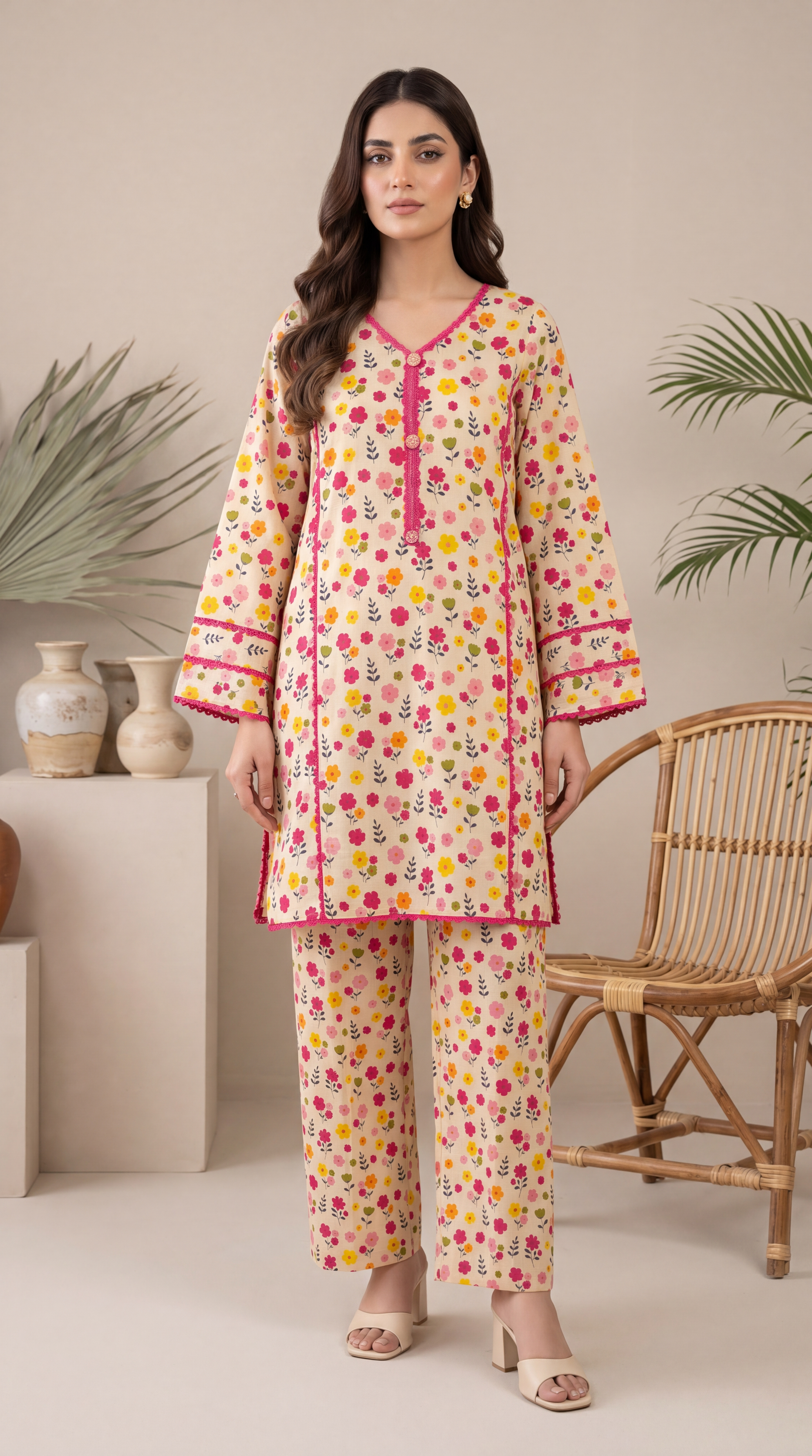 Lawn Floral Printed PP01219 2 Pc Soft Texture SKIN / SML