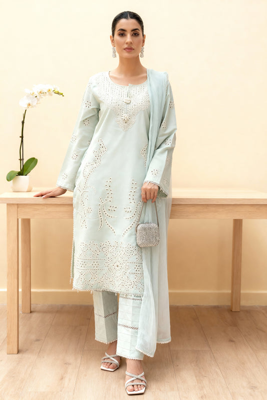 Mint Green Cambric Suit - PL00676
