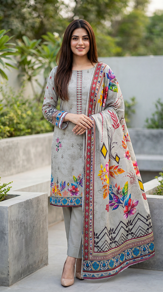 3 Pc Printed Suit ( Japan )-PU00081