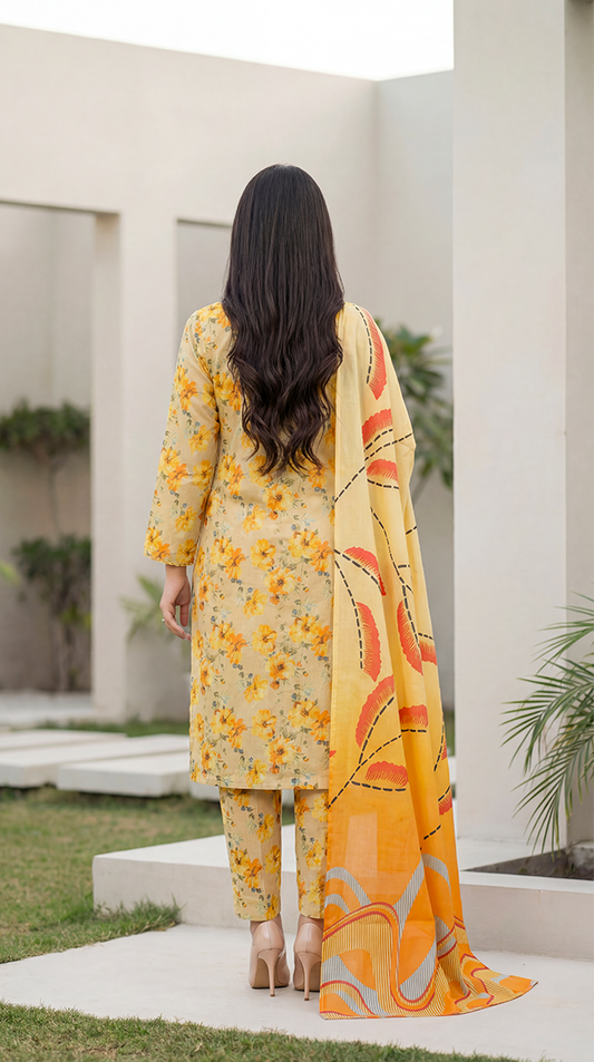 3 Pc Printed Suit ( Japan )-PU00082