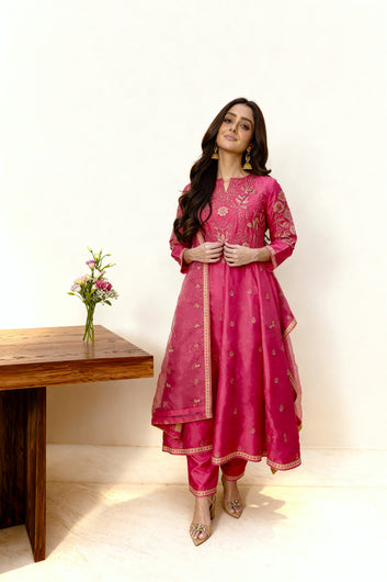 3PC Stiched Long Frock - PL00656