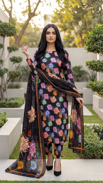 3 Pc Printed Suit ( Japan )-PU00090