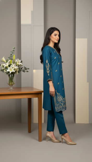 Ladies 2 PC Stitched Suit - PE00651
