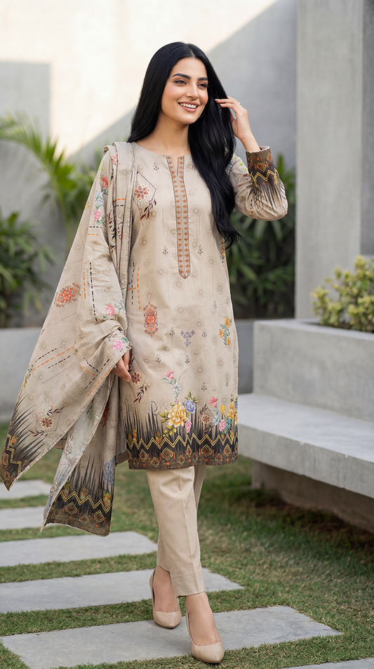 3 Pc Printed Suit ( Japan )-PU00078