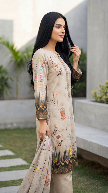 3 Pc Printed Suit ( Japan )-PU00078