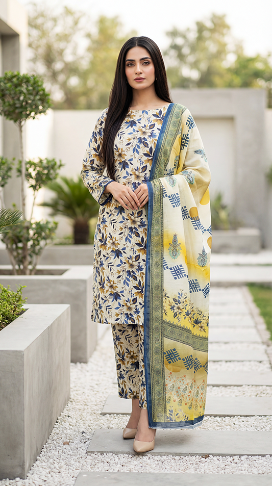 3 Pc Printed Suit ( Japan )-PU00084